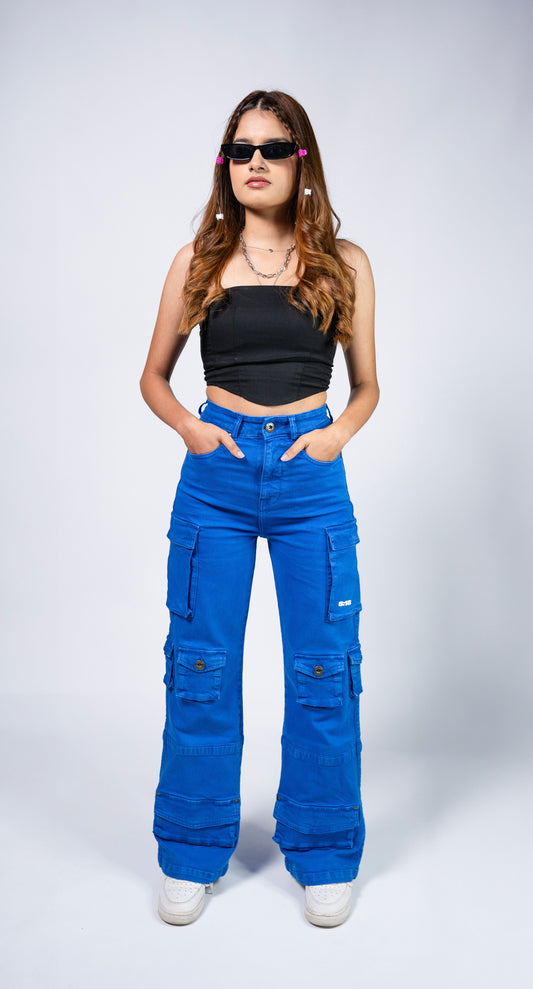 Electric Blue Cargo Pants
