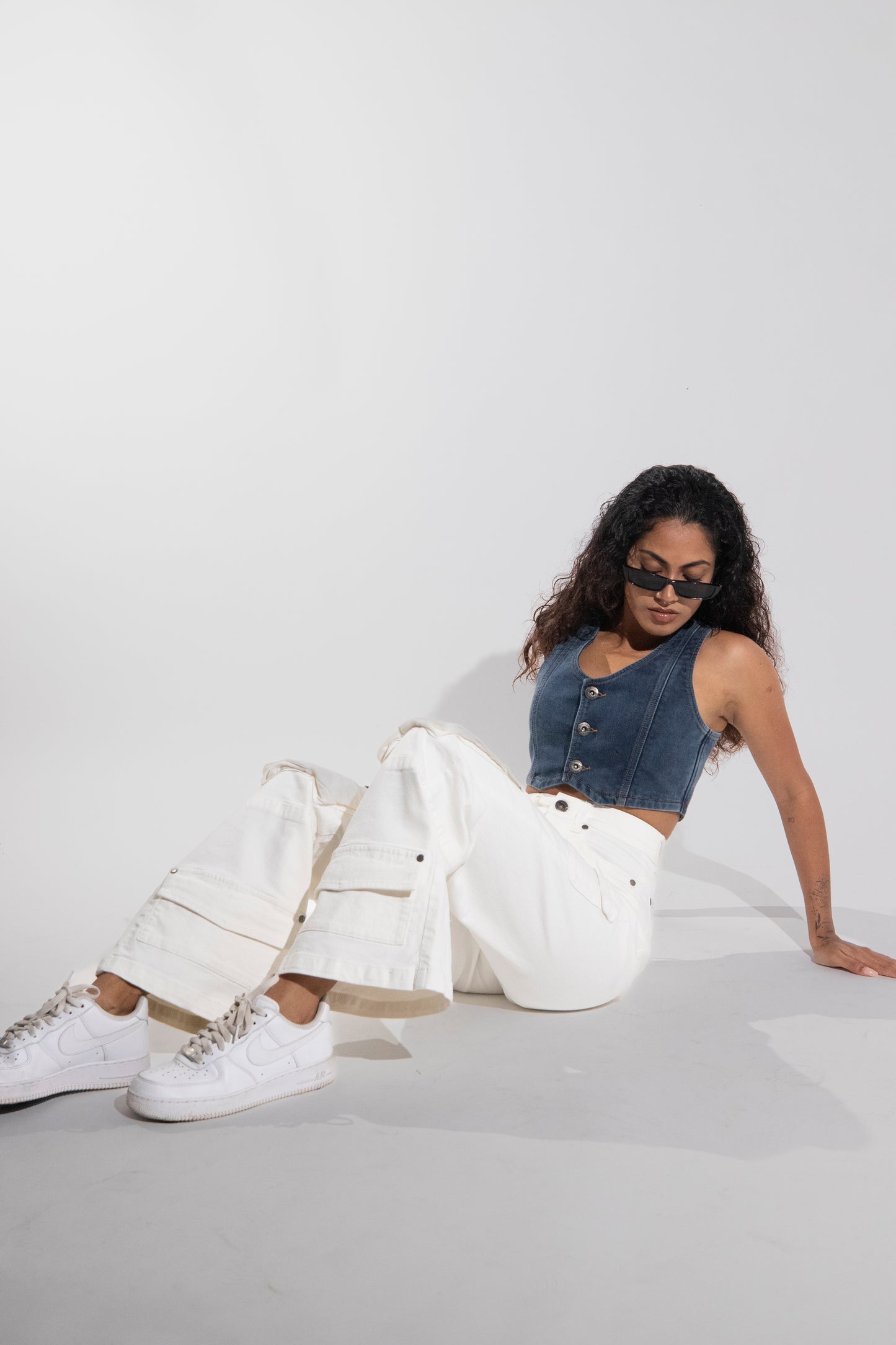 White Cargo Pants