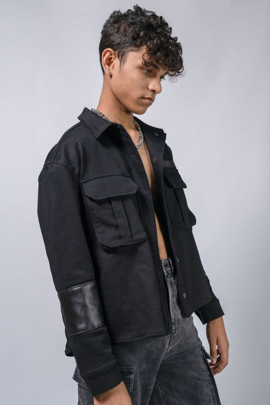 Forest Black Oversized Jacket