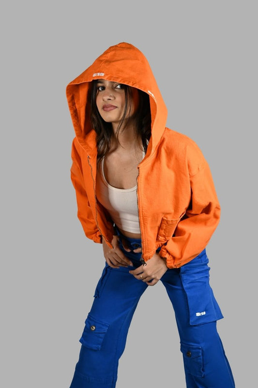 Orange Hooded Jacket