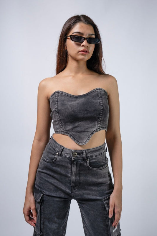 Grey Wash Tube Top