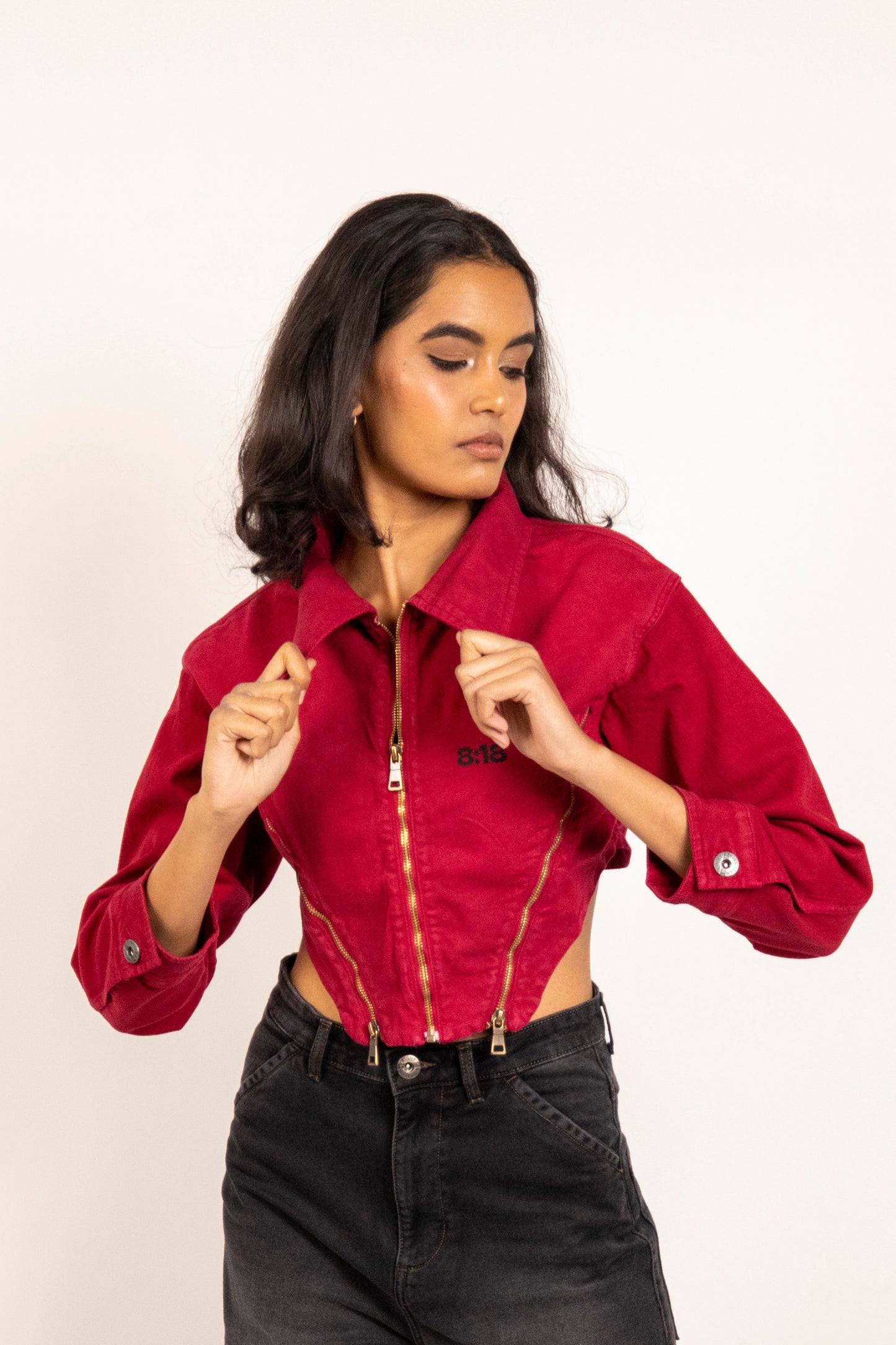 Red zipper jacket