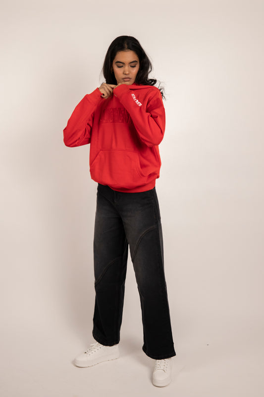 Red alignment hoodie/unisex