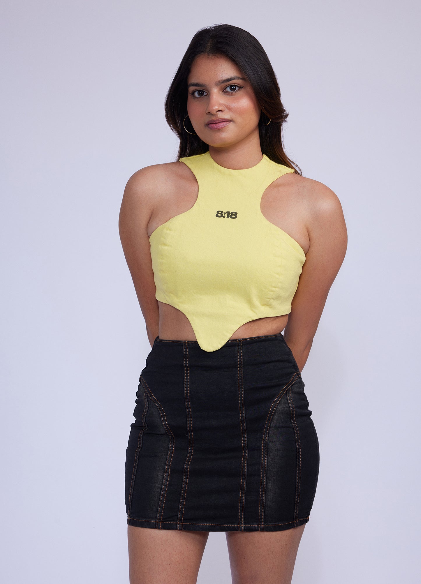 Yellow High Neck top