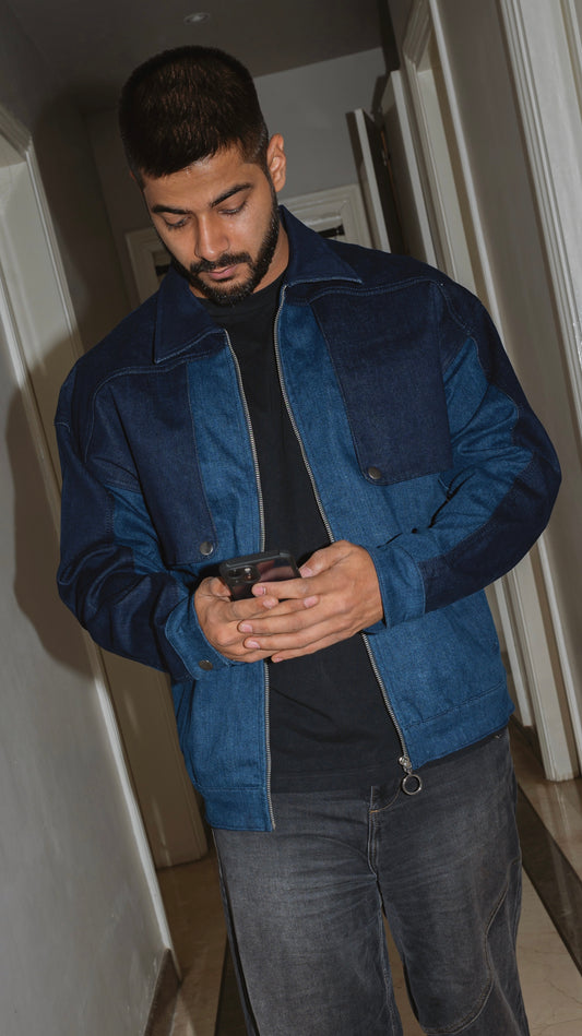2 toned denim jacket